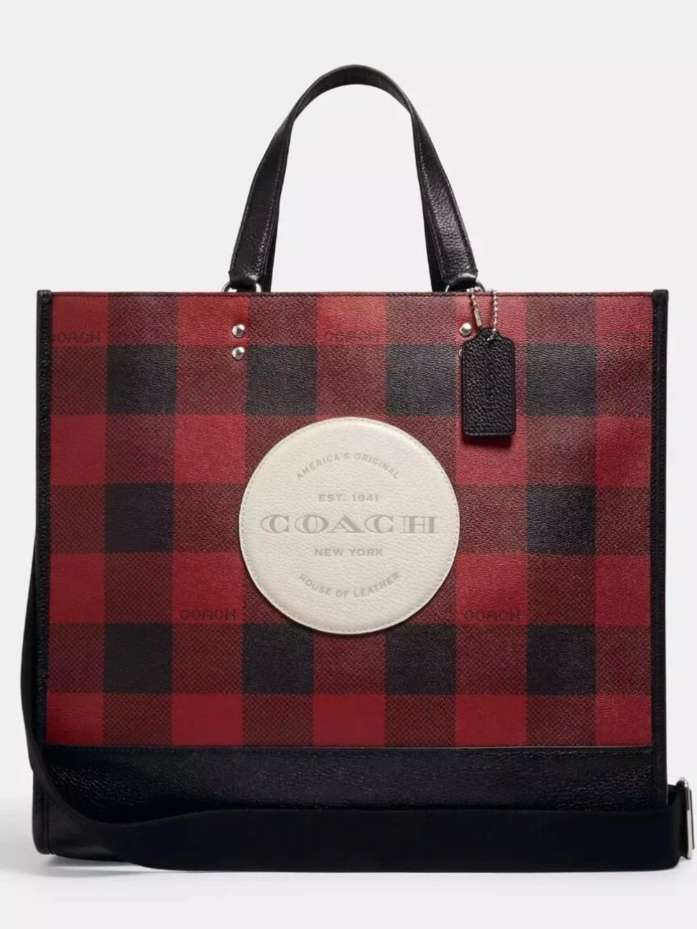 Coach Dempsey Women's Tote 40 In Signature Jacquard With Patch EUC MSRP: $498.00